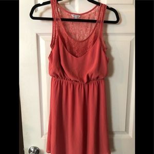 Naked Zebra dress. Peach/pinkish color. Size small.  Lined.